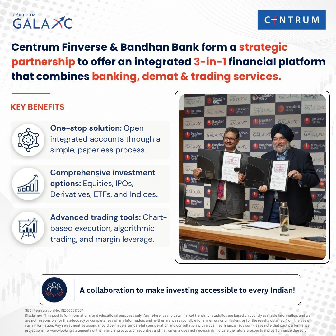 Centrum Finverse joins Bandhan Bank to Launch Seamless 3-in-1 Account